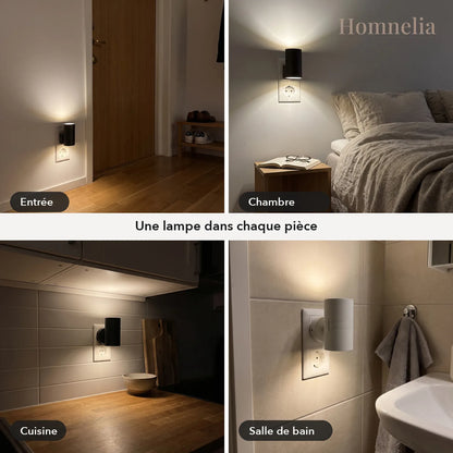 Une applique dans chaque pièce : entrée, chambre, cuisine, salle de bain