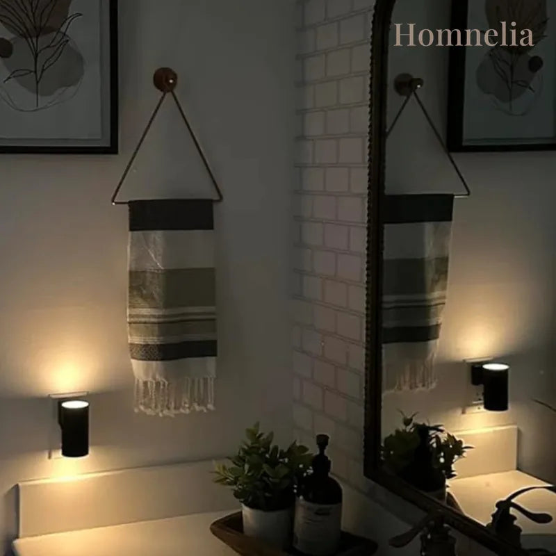 Applique murale LED allumée dans une pièce