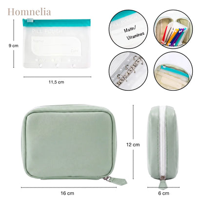 Dimensions de la trousse à médicaments et des pochettes